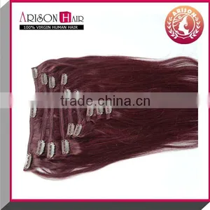 100% Virgin Cheap Brazilian High Quality Afro Hair Clip in Remy Half Wig Hair Extensions 200g thumbnail-3