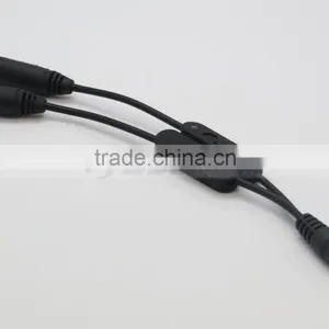 2 Male to Female Y Splitter Cable Extension Audio Cable With Volume Control thumbnail-6