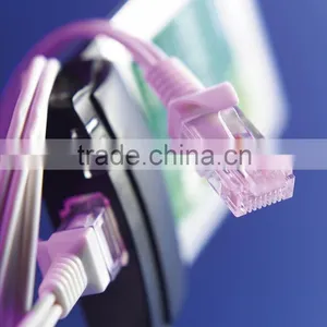 High Speed RJ45 STP Cat6a Coiled Ethernet Coil Cable Cat6a Patch Cable thumbnail-3