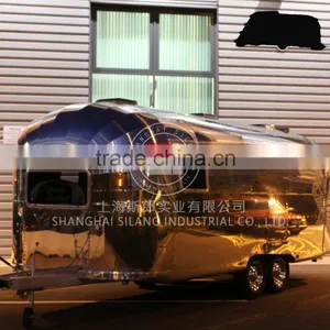 SLUNG SL-6S Mobile Food Trucks Catering Trailer Stainless Steel Food Truck Mechanical Brake Configuration thumbnail-1