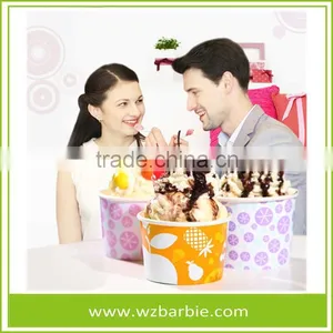 Recyled Ice Cream Paper Cup/Bowl For Ice Cream With Custom Logo Printed thumbnail-1