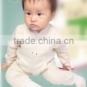 Organic Cotton Overalls Baby Open File Suit thumbnail-1