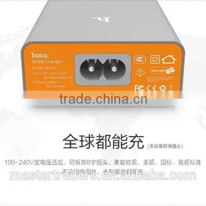 Original HOCO Universal Intelligent Balance ABS PC Material Quick Travel Charger Adapter With 5 USB MT-3587 thumbnail-3