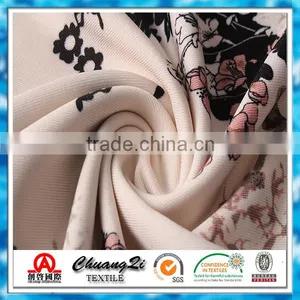 Fashion Designs Digital Printed DTY Polyester Spandex Fabric for Woman Clothing thumbnail-4
