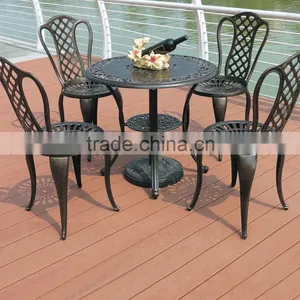 White Black Bronze Decorative Outdoor Aluminum Metal Garden Chair thumbnail-5