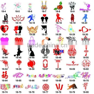 Airbrush Body Art Tattoo Stencil Template thumbnail-2