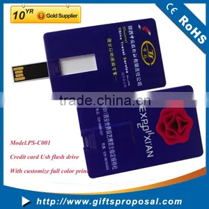 The Thinnest Credit Card Usb Flash Drive 8gb With Flip Chipset thumbnail-2