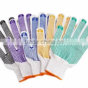 2014 Newly Design Cotton Hand Gloves With PVC Dots, Cotton Knitted Gloves,PVC Dotted Cotton Gloves thumbnail-1
