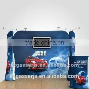 Factory Custom 3*3m Aluminium Stand Fabric Display Pop up Banner thumbnail-5