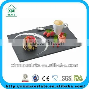 [factory Direct] 35x25cm Natural Edge Rectangle Slate Plate Item CP-3525RD2A thumbnail-1