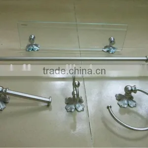 Unique Designed Luxury Flowers Shape Bases Wall Mounted Bathroom Accessory Set thumbnail-1