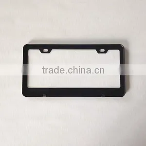 Wholesale USA Standard Stainless Steel Matt Black Blank Car License Plate Frame,number Plate Frame thumbnail-3