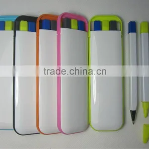 3 in 1highlighter Pen Set With Pencil and Ballpoint thumbnail-1