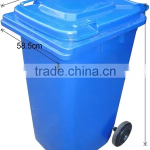 Street Plastic Trash Bin 240L With 4 Caster Wheels thumbnail-3