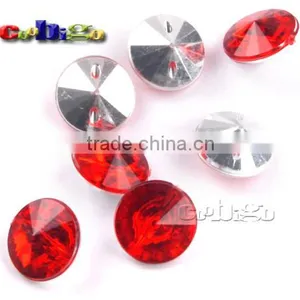 18L(11.4mm Mix Color Acrylic Cut Culet Back Fashion Rhinestone Crystal Button Stylish Bag Garment Shoe #FLN012-18L(Mix-s) thumbnail-2