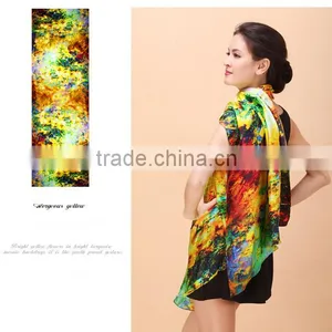 Wholesale Beauty Spring Autumn 12mm TWILL Long Silk Scarf/ Silk Scarves / Kerchief /headband/hijab thumbnail-3