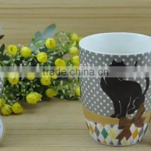 11OZ Tiny Flower Overall Decal Printed Coffee Cups, Shiny Surface New Bone China Mug, KL5002-906 thumbnail-5