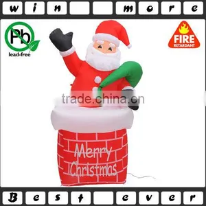 Inflatable Santa Claus in Chimney,customized Inflatable Santa Claus for Christmas thumbnail-1
