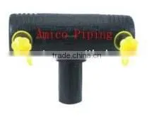 PE100 HDPE Pipe Fitting Electrofusion Reducing Reducer Equal Tee thumbnail-1