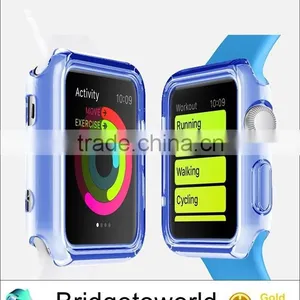 Soft Ultra Thin Transparent Protective TPU Gel Clear Cover Case for Apple Watch 38mm 42mm thumbnail-1