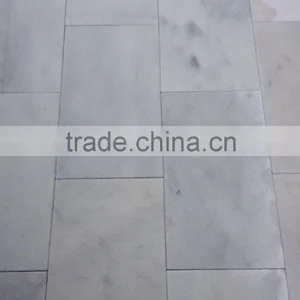 30 x Free Lenght Sandblasted Turkish White Marble Tiles thumbnail-6