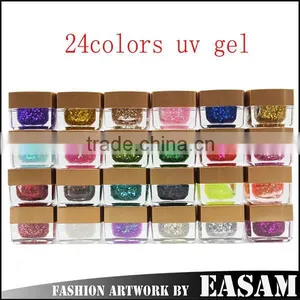 2015 Easam 24 Colors Glitter uv Gel Set thumbnail-1