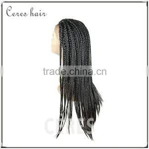 Fashionable African Braided Wig for Black Women Micro Braided Lace Front Wig thumbnail-1