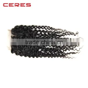 Good Quality Virgin Malaysian Curly Hair Closure Piece thumbnail-5