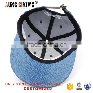 Customize Faux Leather Hat Snapback Cap thumbnail-6