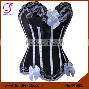 401607 Ladies Sexy Satin Green Body Corset CA thumbnail-6