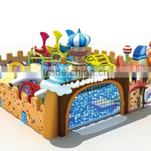 Kaiqi Children PVC Indoor Playground Equipment Castle Theme With Balls and Climber KQ60271A thumbnail-1