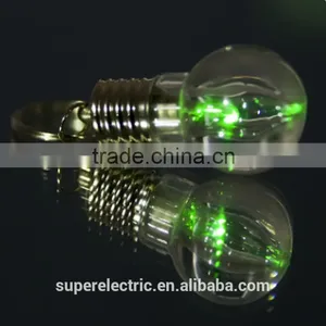 Top Selling Mini Light Bulb Shape Wholesale Custom Light up Led Flashing Keychain thumbnail-1