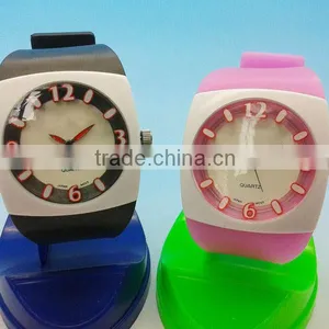 Attractive Christmas Gift Silicone Wide Band Watch thumbnail-1