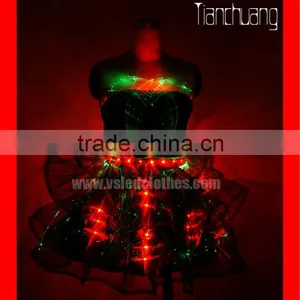 Wireless DMX512 Light Up Dress, Programmable Flashing Light Dress thumbnail-2