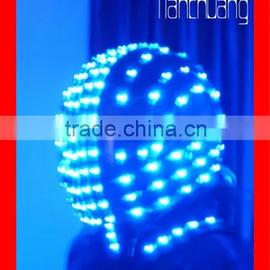 Full Color Light Mode Helmet,led Safety Light up Helmet for Stage Show Wireless Controlled thumbnail-1