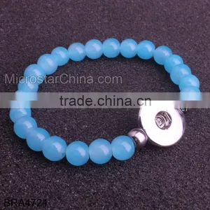 2015 New Product Snap Button Jewelry Glass Bead Bracelet Patterns thumbnail-4
