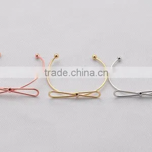 High Quality Environmental Copper Cuff Bangle&Bracelet Multicolour Bowknot Bracelet thumbnail-5