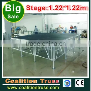 Hot China Factory Aluminum Frame Adjustable Portable Stage Quality Choice thumbnail-3