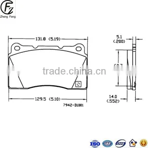 AUTO BRAKE PADS, HIGH QUANTY BRAKE PAD Safe Enviromental Auto Parts Non Asbestos Brake Pad thumbnail-1