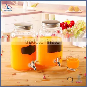 3L Glass Juice Dispenser Clear Glass Drink Dispenser With Tap thumbnail-1