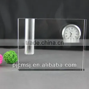 Hot Selling Crystal Glass Table Clock for Decration or Gifts Souvenirs thumbnail-1