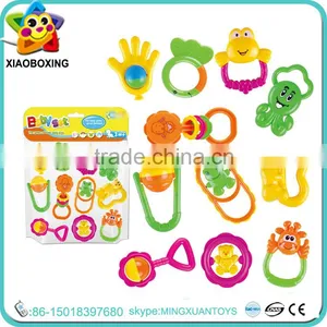 2016 Best Selling Baby Rattle Teether Gift Set Infant Toys for Promotion thumbnail-1