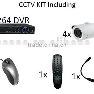 H. 264 4 Channel Real Time Viewing DVR With 4 Pcs hd Ahd Camera 960p Cctv System thumbnail-2