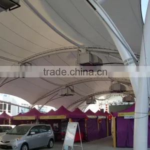 Wind Proof FERRARI PVC Coated Tensile Fabric Architecture Plaza Canopy in Malaysia thumbnail-4
