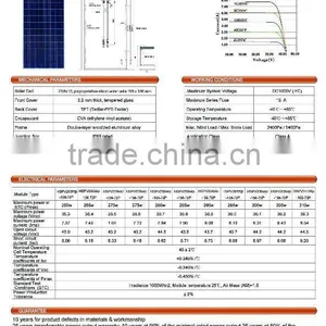Price Per Watt 280w Poly Solar Power Panel thumbnail-2