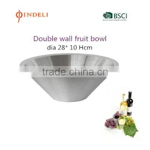2016 Elegant Designs Stainless Steel Double Wall Fruit Dish thumbnail-1