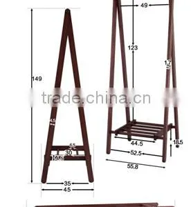 New White Bamboo Clothes Rack for Clothes in Luggage Rack thumbnail-3
