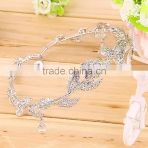 Elegant Bridal Rhinestone Crystal Prom Hair Chain Forehead Band Headpiece thumbnail-1