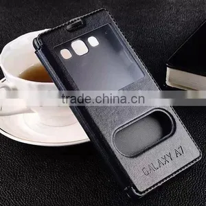 PU Leather View Window for Samsung Galaxy A7 Case, PU Leather For Galaxy A7 Leather Case thumbnail-1