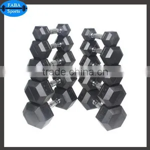 Premium Quality Fitness Rubber Coated Hex Dumbell thumbnail-1